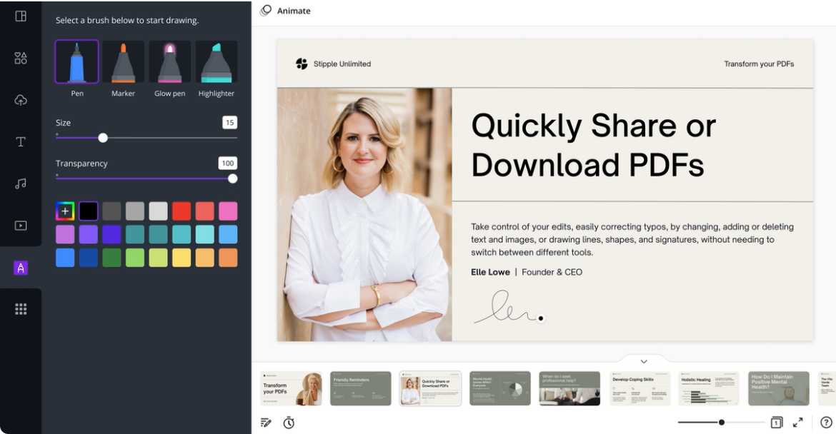 come posso modificare un pdf con canva